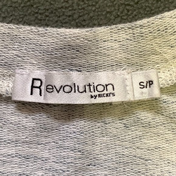 Revolution by Ricki's Long Sleeve Sweatshirt Dress Drawstring Waist Size Small - Picture 3 of 5